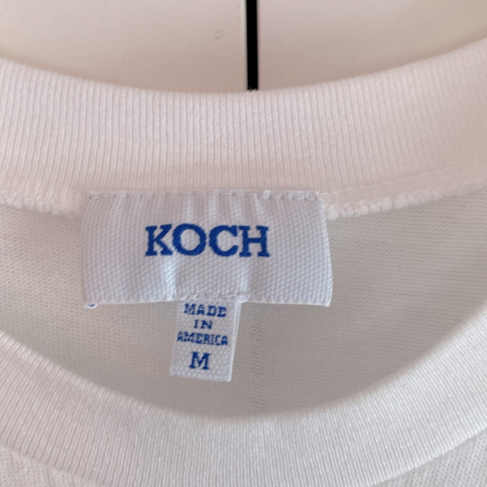 KOCH Women's Dannie Tee T Shirt Top White Cropped Size M - Picture 6 of 10